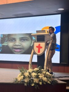 Dr. Sabari Nath delivering a talk on structural disorders of the vocal cords during the PENTA Voice Craft event